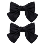 Juukseaksessuaarid, 2 tk Red Satin Bow juukseklambrid &ndash; suured juuksebaretid naistele ja t&uuml;drukutele, mustas stiilis: kevadklamber;