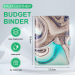 Kalendrid, m&auml;rkmikud, marmorist A6 eelarvek&ouml;itja &ndash; elegantne t&otilde;mblukuga &uuml;mbrikutega sularahakorter nutikaks planeerimiseks, hall ts&uuml;aan