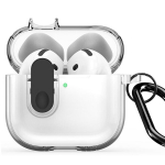 Dux Ducis PECL PC+TPU Kate kaitse&uuml;mbris konksuga Apple AirPods 4 jaoks - L&auml;bipaistev must
