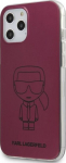 Tagakaaned Karl Lagerfeld iPhone 12/12 Pro 6.1'' PC/TPU Metallic Iconic Outline Cover Dark Pink