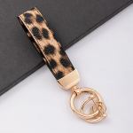 Madu Leopaardi Mustri Randmekett V&otilde;tmehoidja Klassikaline PU Nahk Ripats Naisele Mehele (Kruvikeerajaga), Leopardo spausdinimo raktų pakabukas