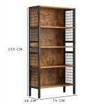 T&ouml;&ouml;stuslik puidust raamaturiiul rustikaalne retro