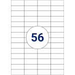 Kleebitavad sildid Dore A4 52.5 mm x 21.2 mm, valge, 56 tk 1-s, 100 tk