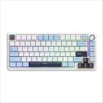 AULA F75 80 Klaviatuuri mehaaniline klaviatuur kuum asendamine traadita klaviatuur Bluetooth 3 režiimid PBT arvutim&auml;ngu klaviatuuri veen telg A