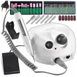 Professionaalne k&uuml;&uuml;nefrees 65W &ndash; manik&uuml;&uuml;riks ja pedik&uuml;&uuml;riks suure otsikute komplektiga