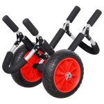 HOMCOM surfik&auml;ru surfilaudade transpordik&auml;ru kokkupandav polsterdatud PU rehvid alumiinium h&otilde;bedane kuni 45 kg L64 x B55 x K38,5 cm