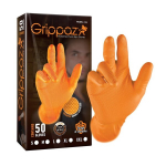 Grippaz libisemisvastased kindad oranžid, 50 tk. karbis, suurus L
