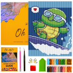 Teemantmosaiik Oh Art! Kilpkonn lainetes, 20x30 cm