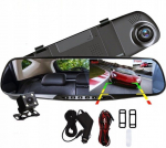 Peegliga, auto videosalvesti: taga- ja esikaamerad