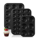 3 pakki ei kleepu muffin -panni s&uuml;sinikterase koogikesi panni muffinitin