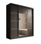Riidekapp ADRK Furniture Keri, must/h&otilde;bedane