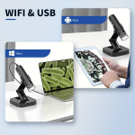 ANJKFLUR 50X-1000X WiFi Digitaalne Mikroskoop Seisuga.