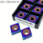 10tk Nano Sinine Karbiid Treiplaadid - CNMG120404 & CNMG120408, Treimist&ouml;&ouml;riistad Metallit&ouml;&ouml;tluseks, 10 vnt. CNMG120404-MA