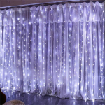 LED J&otilde;ulutuled Kardinad Komplekt, baltas