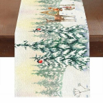 Talvise metsa teemaline lauajooks/linik 230 x 33cm