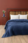 DC Home voodikate Muslin Navy Blue, 220x250 cm