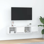seina telerikapp，TV Kapp，telerialus, valge, 60x31x25,5 cm, tehispuit CFE576357