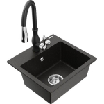 &Uuml;hekordne graniidist valamu Mexen Milo k&ouml;&ouml;gisegistiga Elia, must/kuldne metallic - 6505-75-670101-00