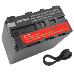 Kaamera aku Type-C NP-F970 PRO 9600 mAh LED t&auml;ielikult dekodeeritud