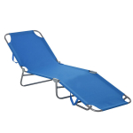 Outsunny p&auml;ikesevoodi telkimislaud, kokkupandav lamamistool reguleeritava seljatoega, koormatav kuni 120 kg r&otilde;dule, terrassile, Oxford, sinine, Mėlyna