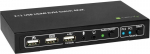 KVM l&uuml;liti Techly HDMI / USB 2x1 heliga 4K * 30 Hz