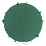 Douceur d'Int&eacute;rieur vaip Pompomparty, roheline, &Oslash; 90 cm