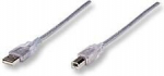 Kaabel Manhattan USB A-B M/M 5,0m, USB2.0 Hi-Speed, h&otilde;bedane