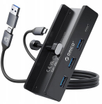 Orico aktiivne Usb-c jaotur, 5gbps, 15w, 4 porti, must