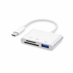 USB-C m&auml;lukaardilugeja 3-in-1, topeltpesa, 1 tk., Black