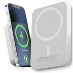 Akupank LIVIO Power Bank MagSafe v&auml;line telefoni laadija, 10000 mAh, juhtmevaba laadimine 15W, LIVIO Power Bank MagSafe i&scaron;&scaron;orinis telefono pakrovėjas, 10000 mAh, belaidis įkrovimas 15W