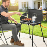 Gaasigrill 61x47x88 cm Must Metall