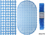 Lumarko PVC vannitoa matt, sinine, 40 x 70 x 0,5 cm