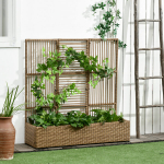 Istutuskast v&otilde;rega 103x103x29 cm liiv pol&uuml;rattan