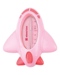 Vannitermomeeter KikkaBoo Plane Pink, BPA-vaba, 0&ndash;50 &deg;C, alates s&uuml;nnist