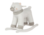 Kiigega m&auml;nguasi Kikka Boo White Bear, pehme pl&uuml;&uuml;s, puidust p&otilde;hi, 12m+
