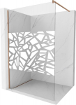 Mexen Kioto du&scaron;isein Walk-in 80 x 200 cm, valge muster 8 mm, harjatud vask - 800-080-101-65-85, 80 x 200 cm