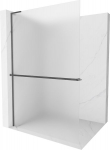 Mexen Kioto+ L du&scaron;isein riiuliga Walk-in 90 x 200 cm, h&auml;rmas, harjatud gun gray - 800-090-123-66-30, 90 x 200
