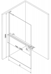 Mexen Kioto+ L du&scaron;isein riiuliga Walk-in 120 x 200 cm, valge laine, valge - 800-120-123-20-97