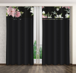 Eurofirany pimendav kardin ZMK-015, 160x250 cm, must/roheline