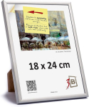 Alumiiniumist pildiraamide komplekt 2 tk 18x24 cm klassikaline h&otilde;bedane &mdash; pildiraamid, seinagalerii, metallraam, sisekujundus, plakatiraamid, kaasaegne raam, seinaraamid