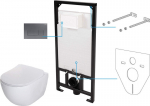 Seinasisene WC komplekt Deante Peonia 6in1, CDET6ZPW, valge/titaanium
