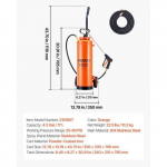 Industriaalne pihusti 17 L 240x210x785 mm Oranž Roostevaba teras