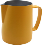 i kannu roostevabast terasest piimapiitpp kohvi latte tassi ja vahupiima jaoks, 350 ml, kollane