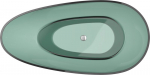 Mexen Glass teal vaba seisev l&auml;bipaistev vann 170 x 85 cm, kroom kork - 58061708511