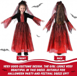 Vampiiri kost&uuml;&uuml;m Vampiirit&uuml;druk Halloweeni kost&uuml;&uuml;m Must 10-12 aastat &mdash; t&uuml;drukute karnevalikleit, karnevalikost&uuml;&uuml;m, gooti stiilis lastekleit, halloween kost&uuml;&uuml;m, teismeliste kost&uuml;&uuml;m, vampiiri kleit, teemariided lastele