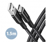 Kaabel USB-C/USB-A Axagon BUCM-AM15AB, 1,5 m