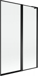 Mexen Mist L vannisein 2-tiivaga parempoolne 120 x 150 cm, must raam, must - 8A9L-120-011-70-70-P