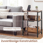 Abilaud 40x30x61 cm pruun, laadimisjaam, hoiuriiulid, metall