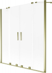 Mexen Velar Duo vannapaneel 2-osaline 160 x 150 cm, j&auml;&auml;tunud, kuldne - 896-160-000-32-50