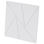Akustikapaneelid, 18 tk, 30x30x1 cm, valge, pol&uuml;esterkiud